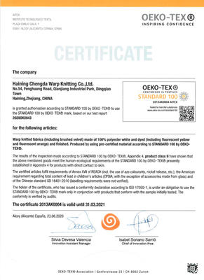 2020 OEKO Environmental Certificate